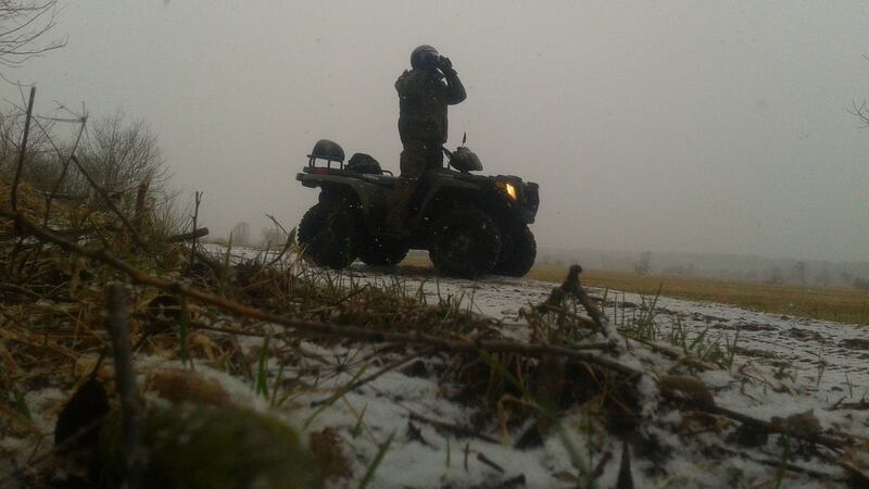 A guard at the Poland-Ukraine Border