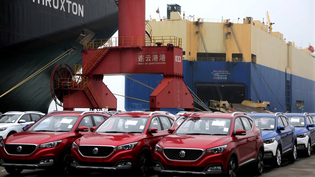 Car sales in China declined last year for the first time since 1990, official figures showed on Monday. Photograph: Reuters