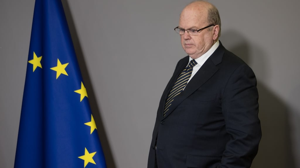Minister for Finance Michael Noonan: acknowledged the tax receipts were slightly behind expectations for the year to date. Photograph: Jasper Juinen/Bloomberg