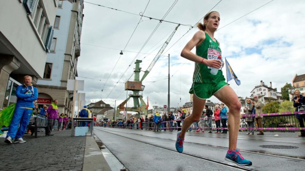 Ireland’s Fionnuala Britton finished in 10th position in the marathon in Zurich. Photograph: Morgan Treacy / Inpho