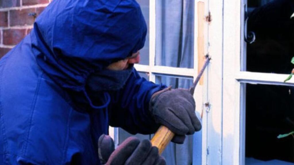 File image of a burglary. Four teenagers were arrested yesterday in Tullamore by gardaí targeting organised criminal groups involved in house-breaking.