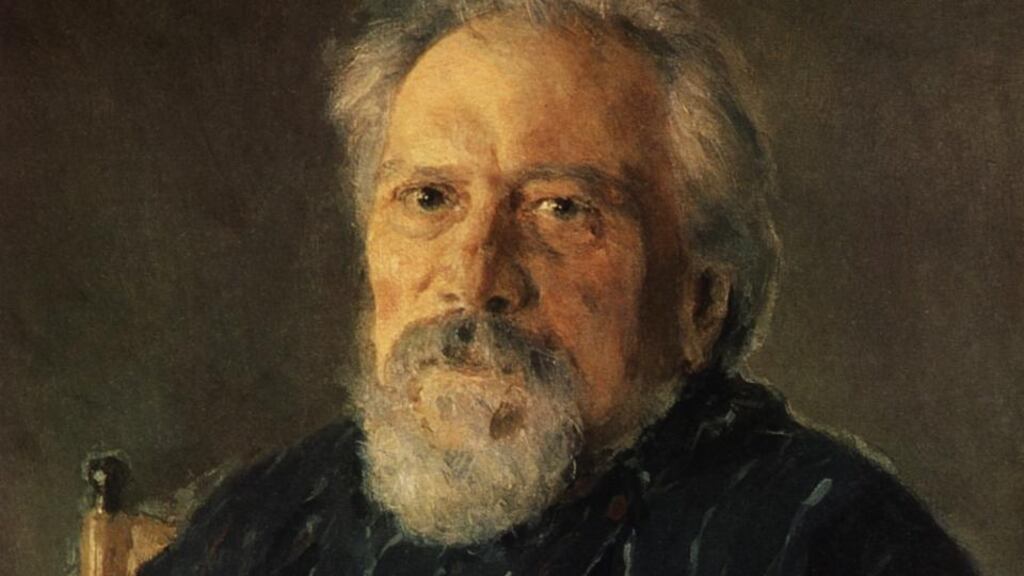 Portrait of Nikolai Leskov by Valentin Serov 1894.