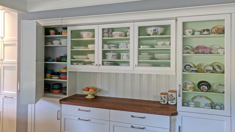 An innovatively engineered set of hinged shelving doubles the amount of shelving you can install within a standard unit.