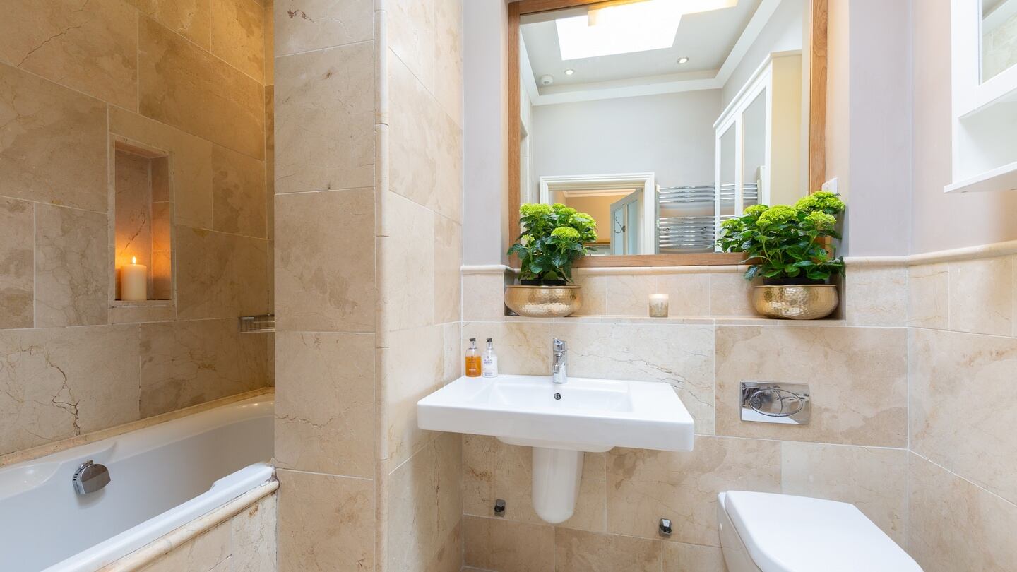 There are three bedrooms upstairs as well as the family bathroom.