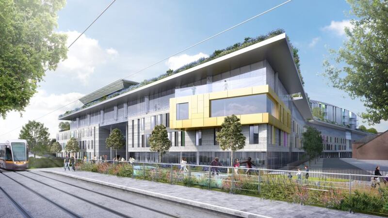 Artist’s impressions of various views of the new Children’s Hospital at St James Hospital campus.
