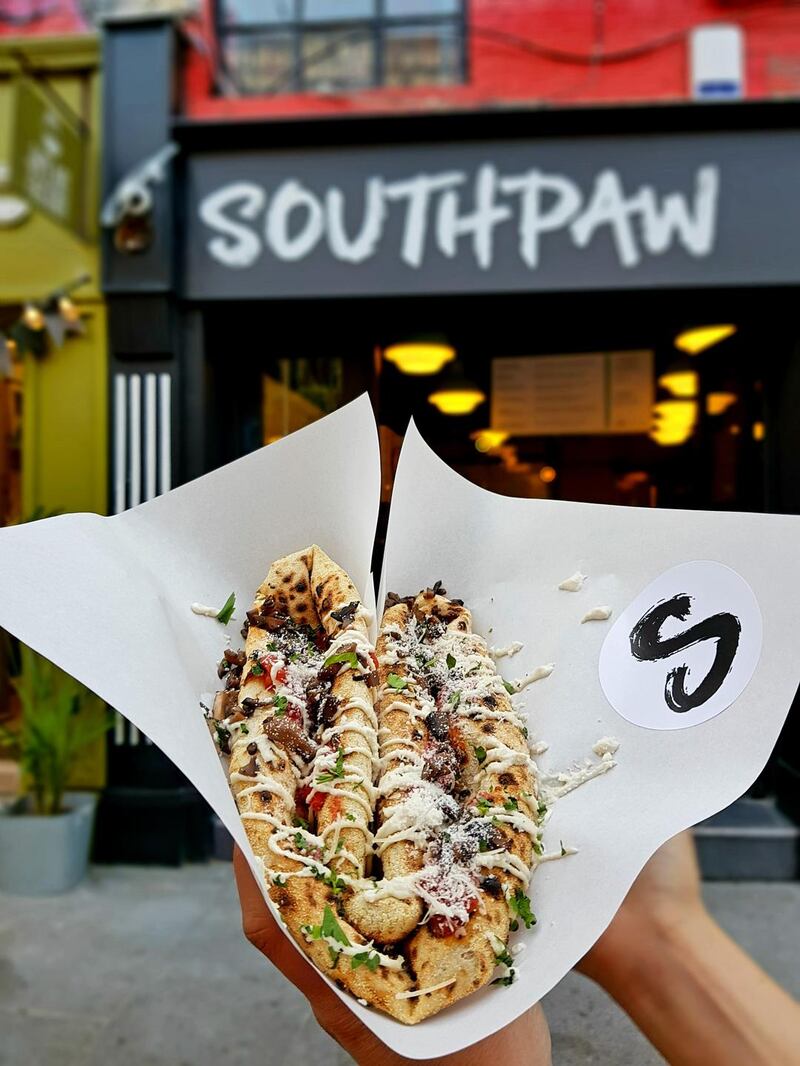 Southpaw pizzas in Crown Alley, Temple Bar