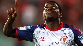 Former asylum seeker Serge Atakayi revels in famous European goal