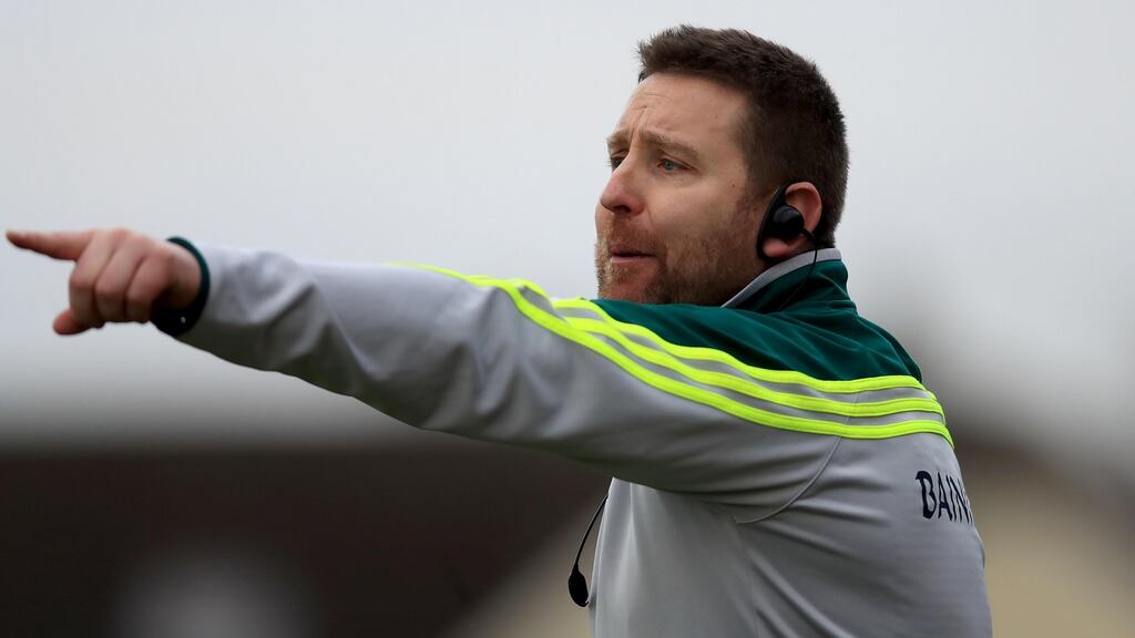 Kildare manager Cian O’Neill watched his team see off Offaly on Sunday. Photograph: Donall Farmer/Inpho