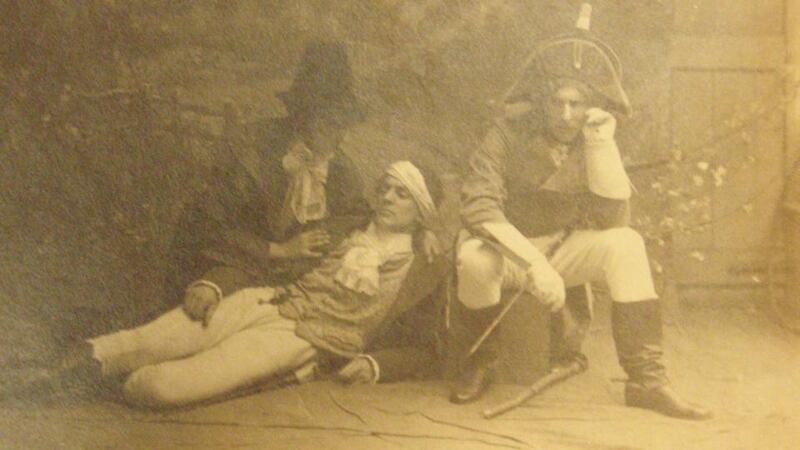 A soldier’s life: Edward Keegan in the arms of Countess Markievicz in her play The Memory of the Dead. Photograph: family collection
