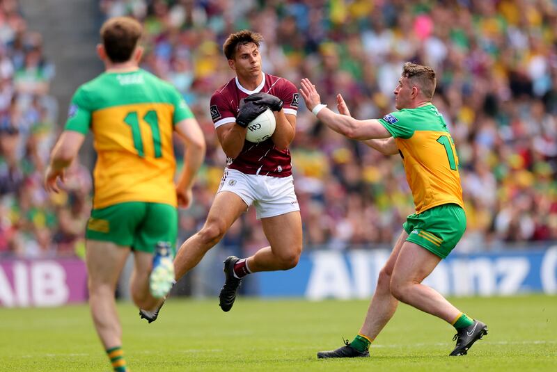 Galway’s Seán Fitzgerald: a physical presence that gets forward. Photograph: James Crombie/Inpho