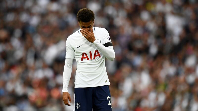 Dele Alli and Tottenham’s Wembley residency got off to a poor start as they were beaten 2-1 by Chelsea. Photograph: Dylan Martinez/Reuters