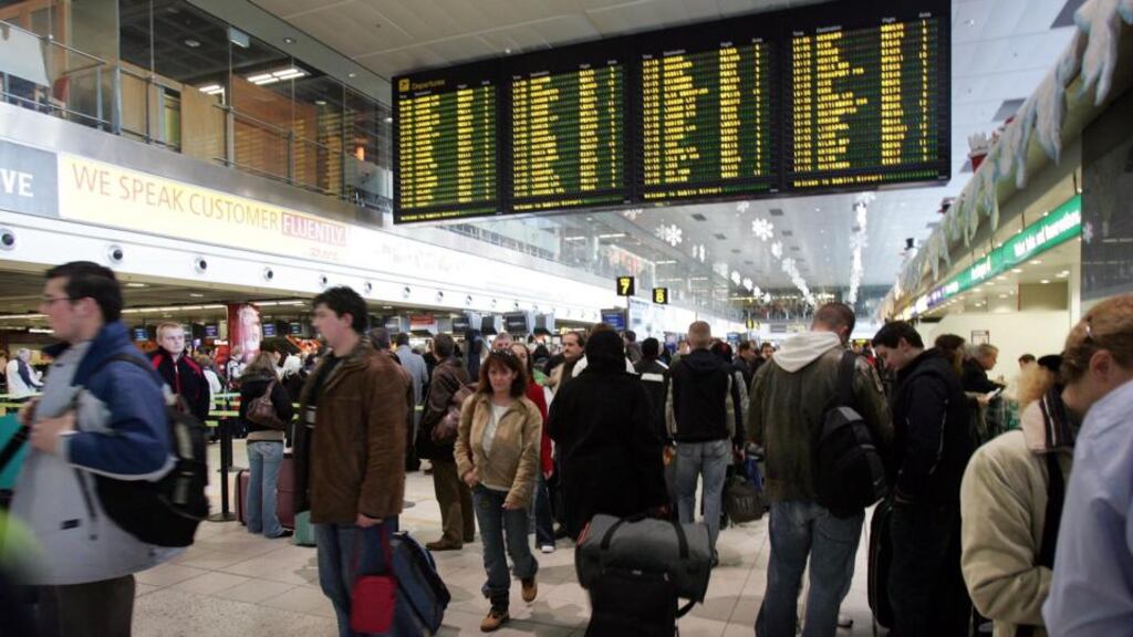 Dublin Airport has been chosen for a six-month trial of so-called e-gates, where travellers will use a special machine to match their faces with the photo on their passport. Photograph: Eric Luke Staff Photographer