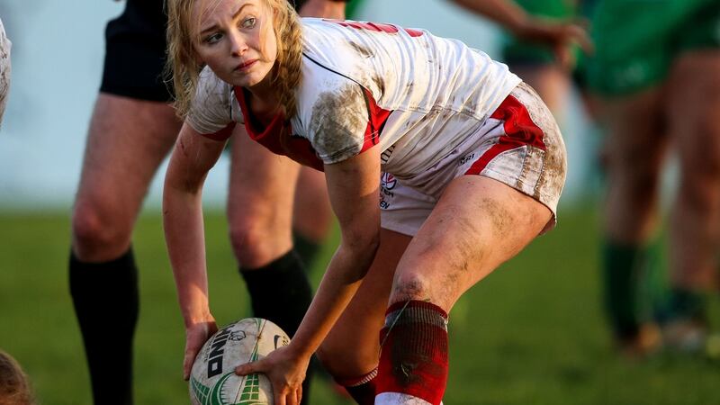 Ulster’s Kathryn Dane suffered a brain hemorrhage during Ireland training before Christmas. Photograph: Tommy Dickson/Inpho