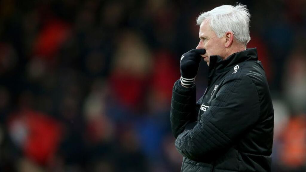 Alan Pardew has won one game in 17 since taking over from Tony Pulis last November. Photograph: Mark Kerton/PA