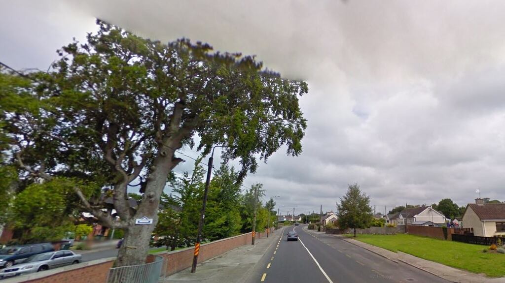 A 16-year-old boy was walking on the Clane Road (above) near Sallins in Co Kildare when struck by a van on Monday. He has since died. File photograph: Google Street View