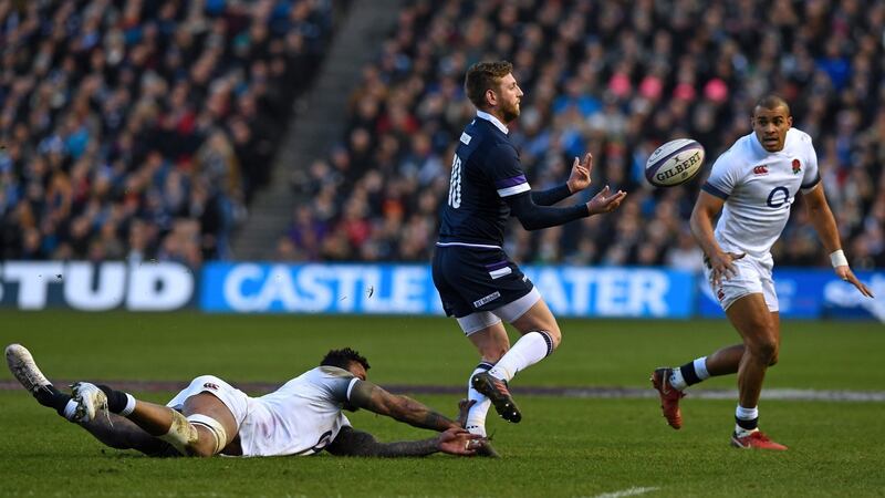 Finn Russell inspired Scotland to victory over England. Photograph: Paul Ellis/AFP
