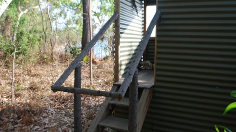 A piece of wood across the entrance indicates Australia’s loo with a view is engaged.