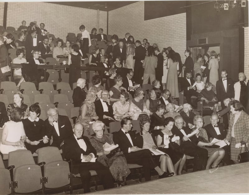 Audience at Opening Night of Lyric Theatre, 1968. Photo from the Lyric archive at University of Galway.