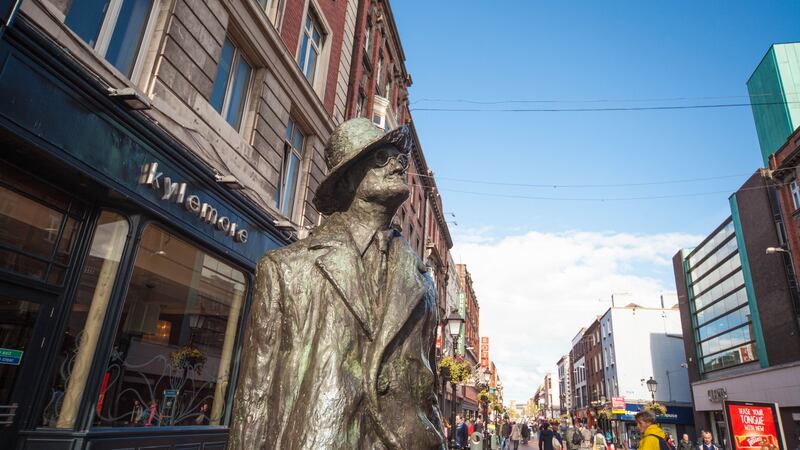 The James Joyce statue on North Earl Street in Dublin. Photograph: Getty