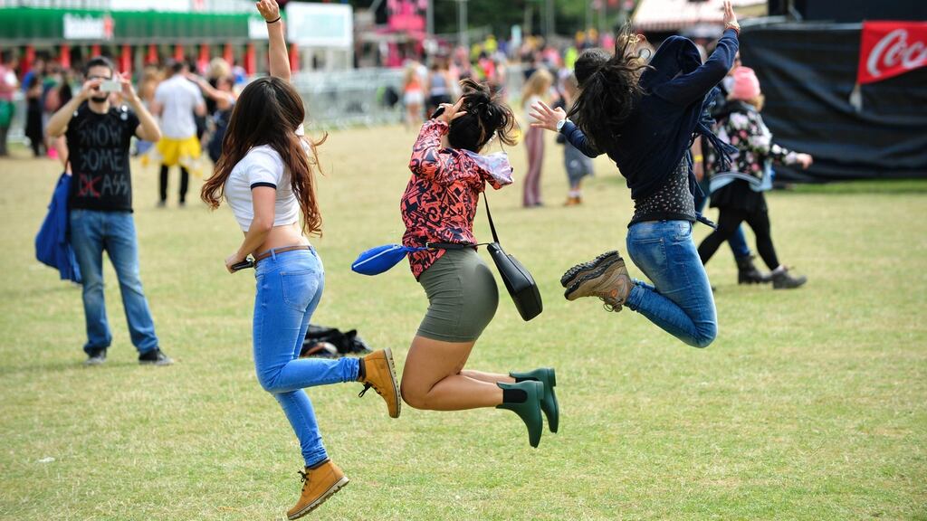 Jump with joy: it’s Longitude festival time. Photograph: Aidan Crawley