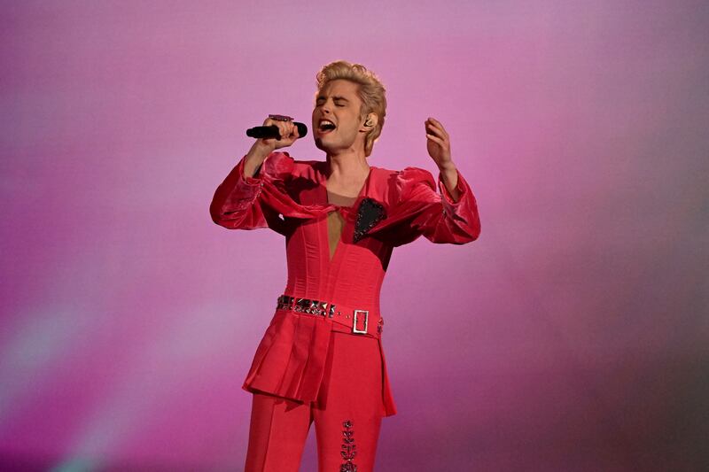 Ukrainian band Ziferblat representing Ukraine with the song Bird of Pray performs during the first semi-final of the Eurovision Song Contest. Photograph: Sebastien Bozon/Getty Images