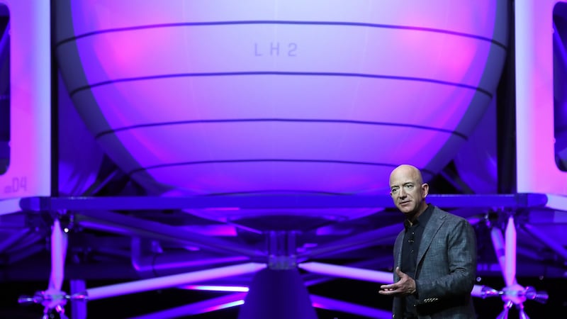 Jeff Bezos wants to establish human outposts on the moon.