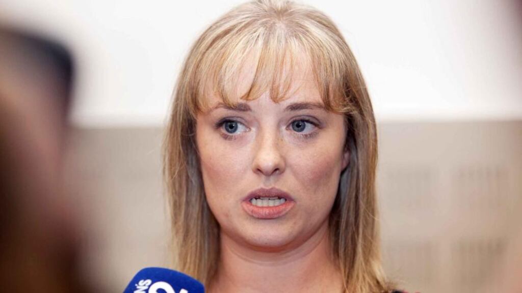 Maíria Cahill, the grandniece of leading IRA figure Joe Cahill, photographed at Leinster House today. Photograph: Gareth Chaney/Collins