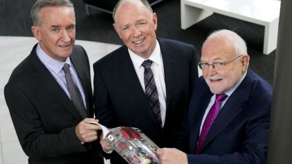 PM Group’s Larry Westman, Dave Murphy and Dan Flinter. The company is ‘very focused on the USA, we want to build up our scale there,’ said Mr Westman