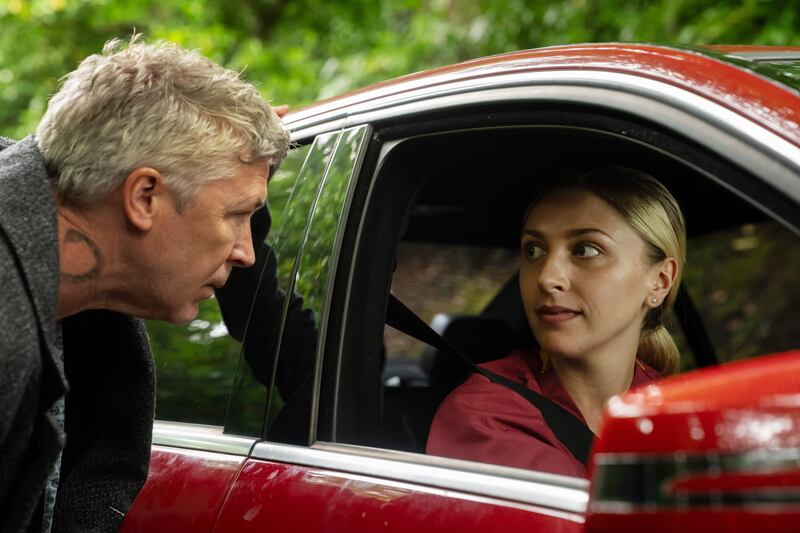 Aidan Gillen and Ella Lily Hyland in upcoming drama Tall Tales & Murder. Photograph: Pat Redmond