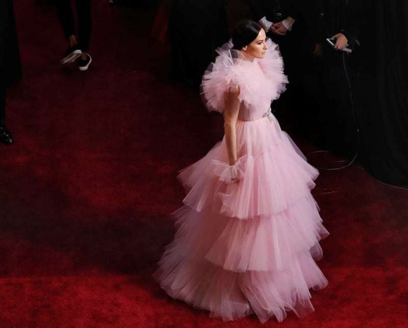 Kacey Musgraves chose frothy pink Giambattista Valli. Photograph: Lucas Jackson/Reuters