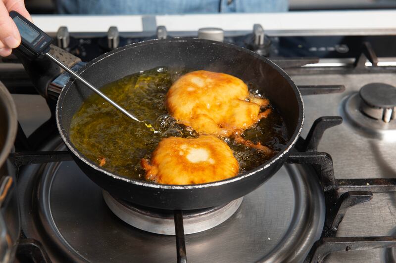 Frying the malpua Indian pancakes. Photograph: Michael Mac Sweeney/Provision