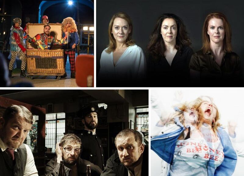 Best-ensemble nominees (clockwise from top left) A Midsummer Night’s Dream, The Approach, The Lost O’Casey and Thirst (and Other Bits of Flann)