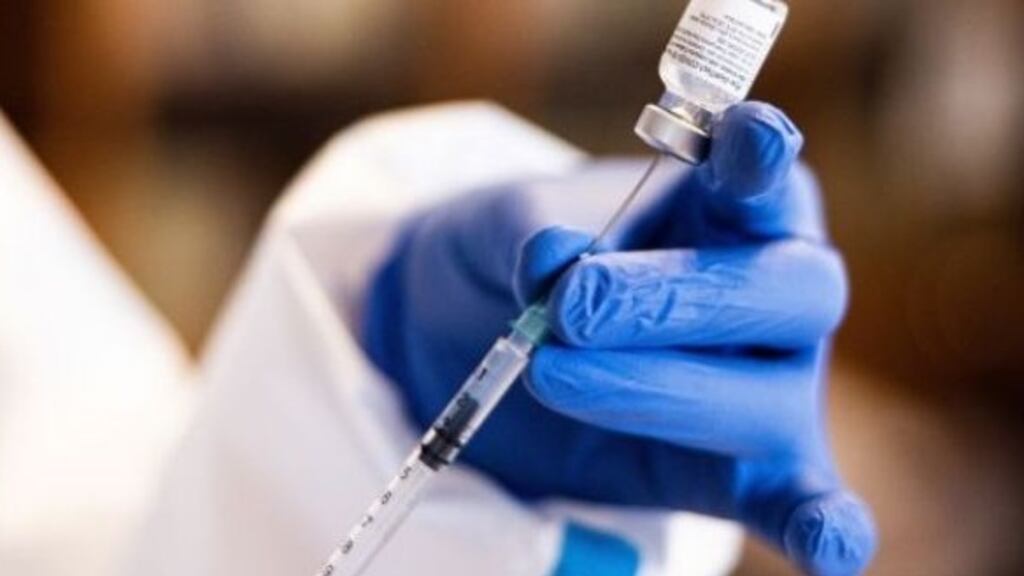 Vaccination centres across Northern Ireland ‘are now offering Pfizer first doses to everyone aged 18 and over’, the North’s health minister Robin Swann said. Photograph: Bloomberg