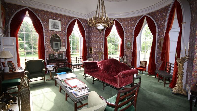 One of the reception rooms at Luggala