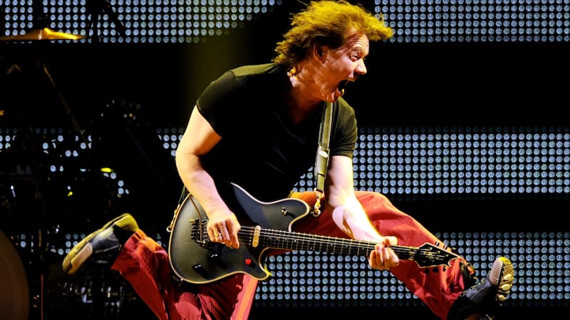 Eddie Van Halen perfroming at the Forum, in Inglewood, California, in 2012. Photograph: Kevin Winter/Getty Images