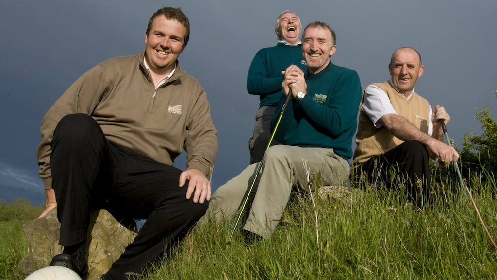 Shane, Sean, Mick and Brendan Lowry at Esker Hills Golf Club in 2009. Photograph: James Crombie/Inpho