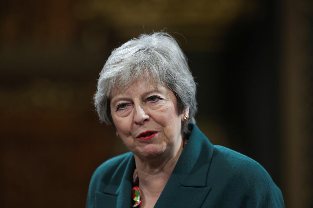Former British prime minister Theresa May, who is to stand down as an MP when the current Westminster parliament ends. Photograph: Hannah McKay/PA Wire
