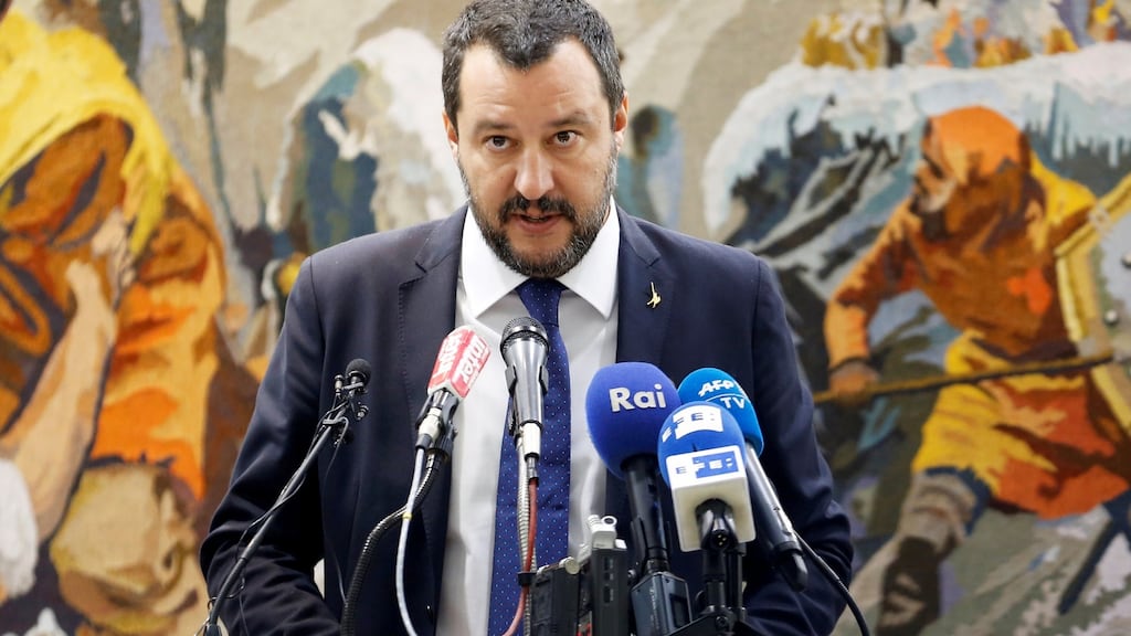 Italy’s far-right interior minister, Matteo Salvini. Photograph: Zoubeir Souissi/Reuters
