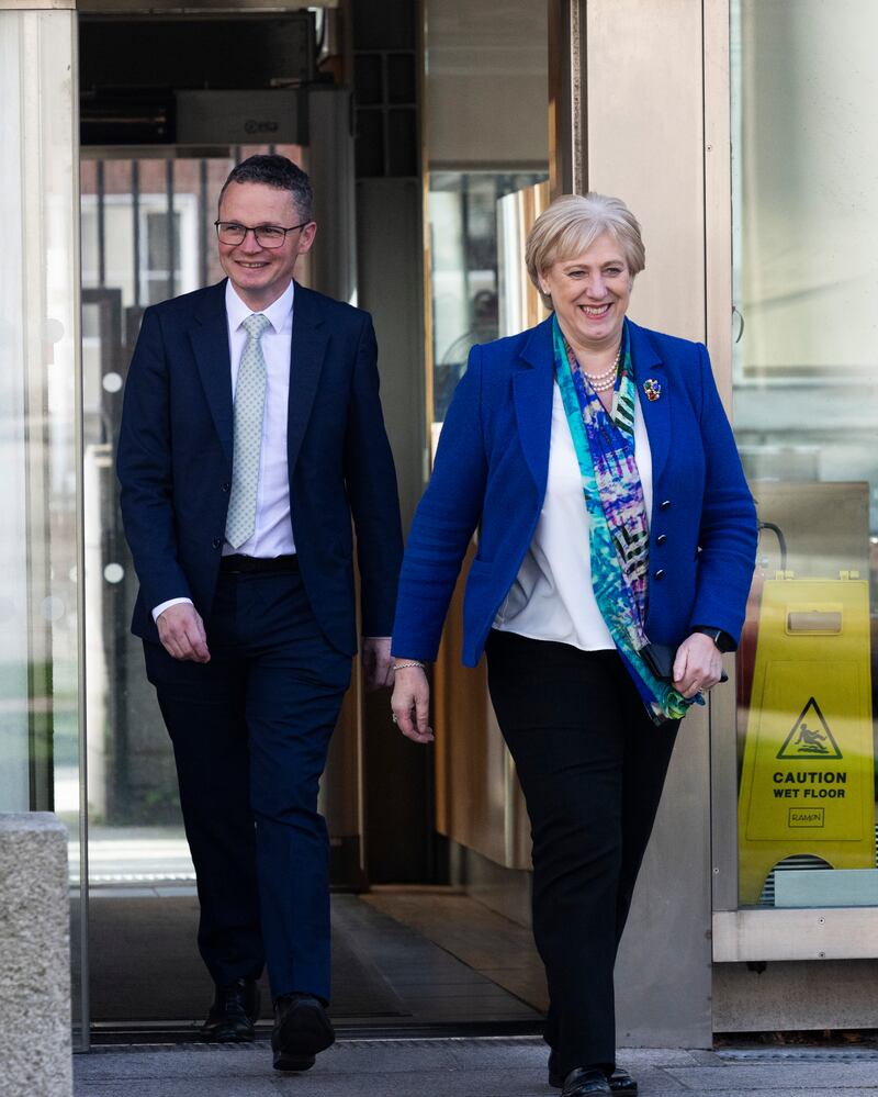 Patrick O'Donovan and Humphreys at Government Buildings. Photograph: Sam Boal/Collins Photos
