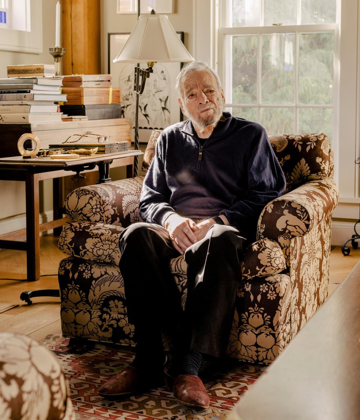Stephen Sondheim, at home in Conneticut in 2021. Photograph: Daniel Dorsa/The New York Times