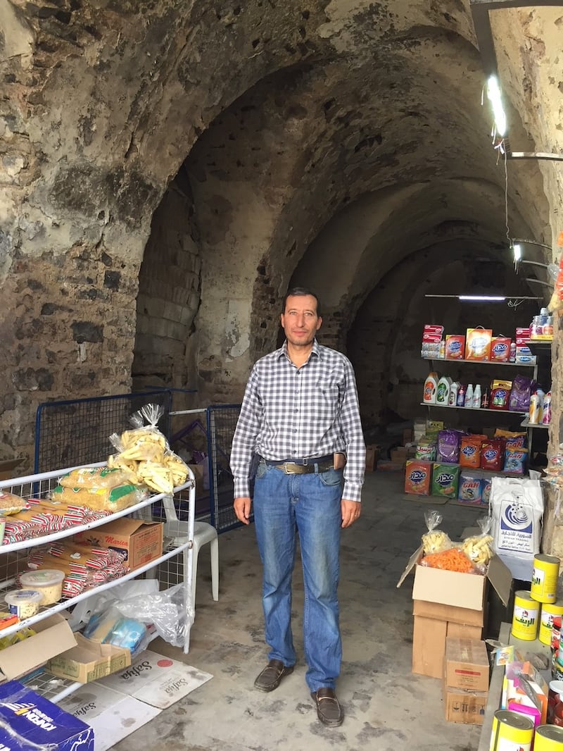 Zeki Habhan in his shop in the souq in Homs. Photograph: Michael Jansen