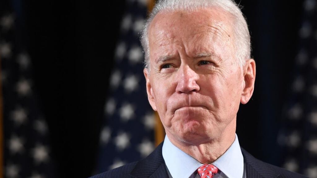 Democratic presidential hopeful Joe Biden. Perhaps it is too much to hope that an unremarkable leader can make the planet safe for globalism. But it would not be the first time. Photograph: Saul Loeb/AFP