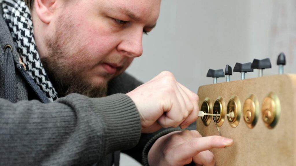 Martin Mitchell, who runs a lock-pickers club. Photograph: Dave Meehan
