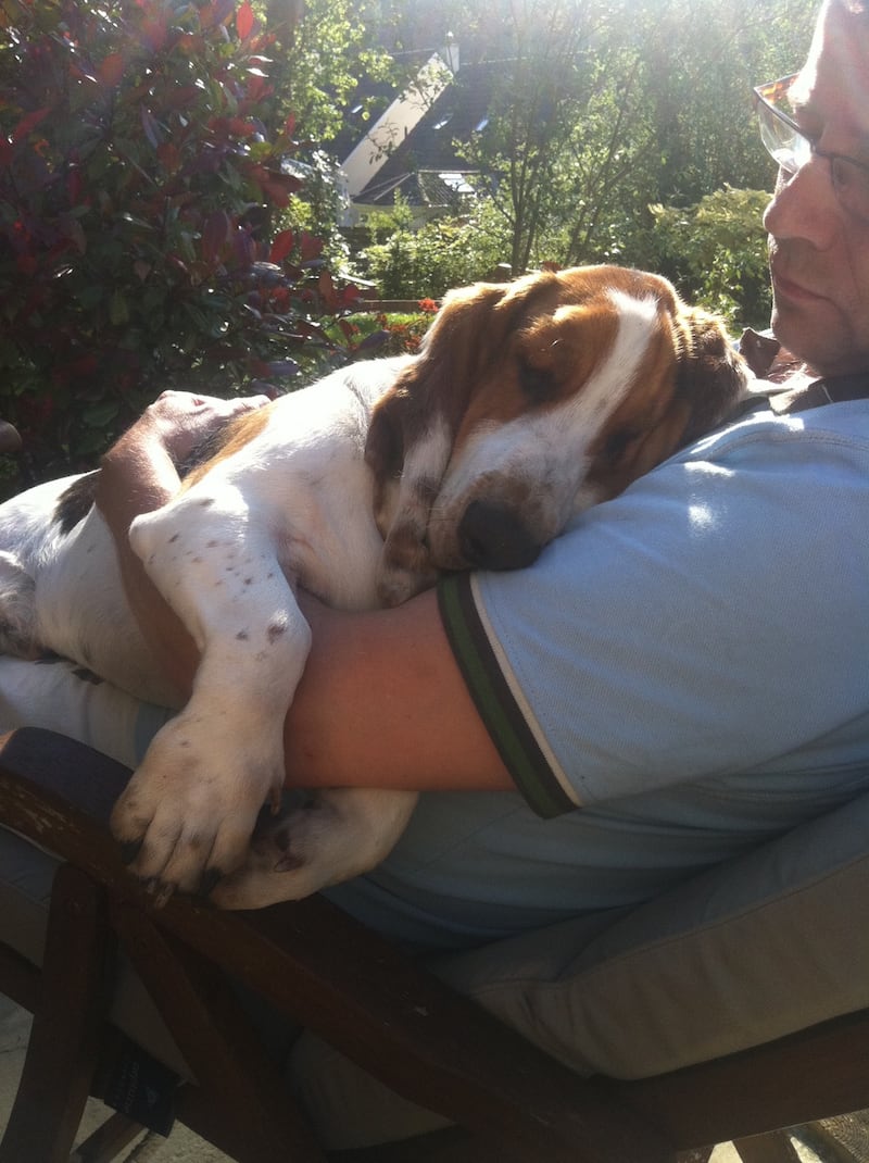 Paul Howard with a sleepy Humphrey