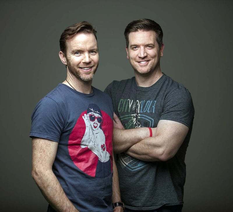 Dermot Whelan with Dave Moore, the pair present the Dermot & Dave radio show on Today FM. Photograph: Today FM