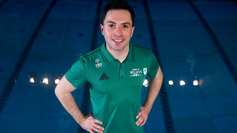 Team Ireland diver Oliver Dingley pictured at the launch of the Olympic Federation of Ireland’s ‘Dare to Believe’ programme, which also saw FBD Insurance unveiled as the official programme sponsor. Photograph: Eóin Noonan/Sportsfile