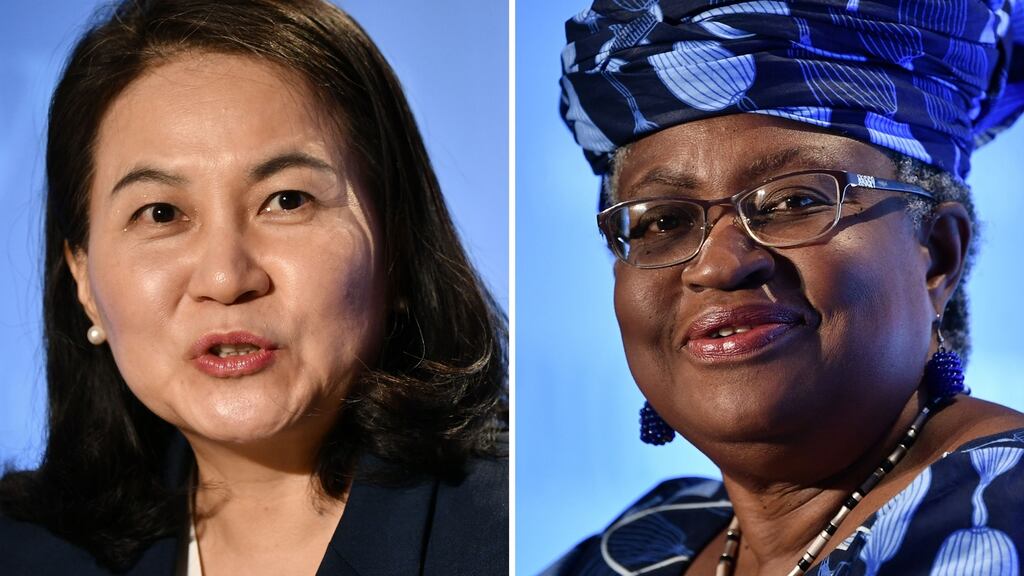 The WTO said on Thursday that the two women were the remaining candidates for director-general after the field was cut from five to two. Photograph: Fabrice CoffriniI / AFP via Getty Images