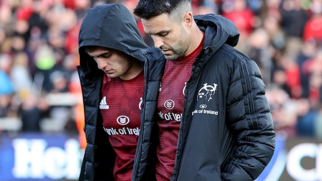 Given a poor first-half showing and an extensive injury list, Munster should be relatively pleased to be only five points down heading into the second leg. Photograph: Dan Sheridan/Inpho