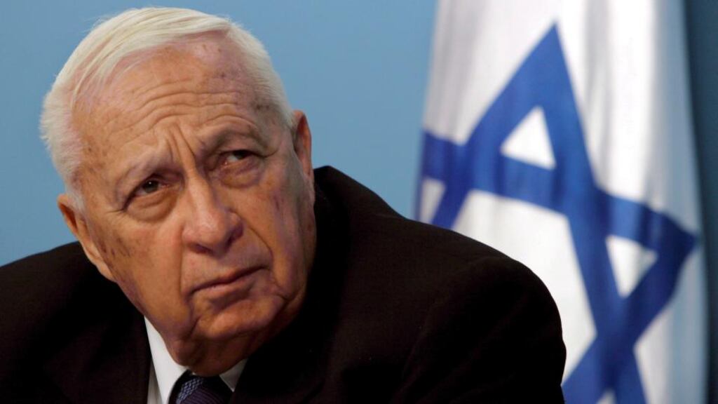 A file photograph dated November 16th, 2005, shows then Israeli prime minister Ariel Sharon in his Jerusalem offices. Photograph: Jim Hollander/EPA