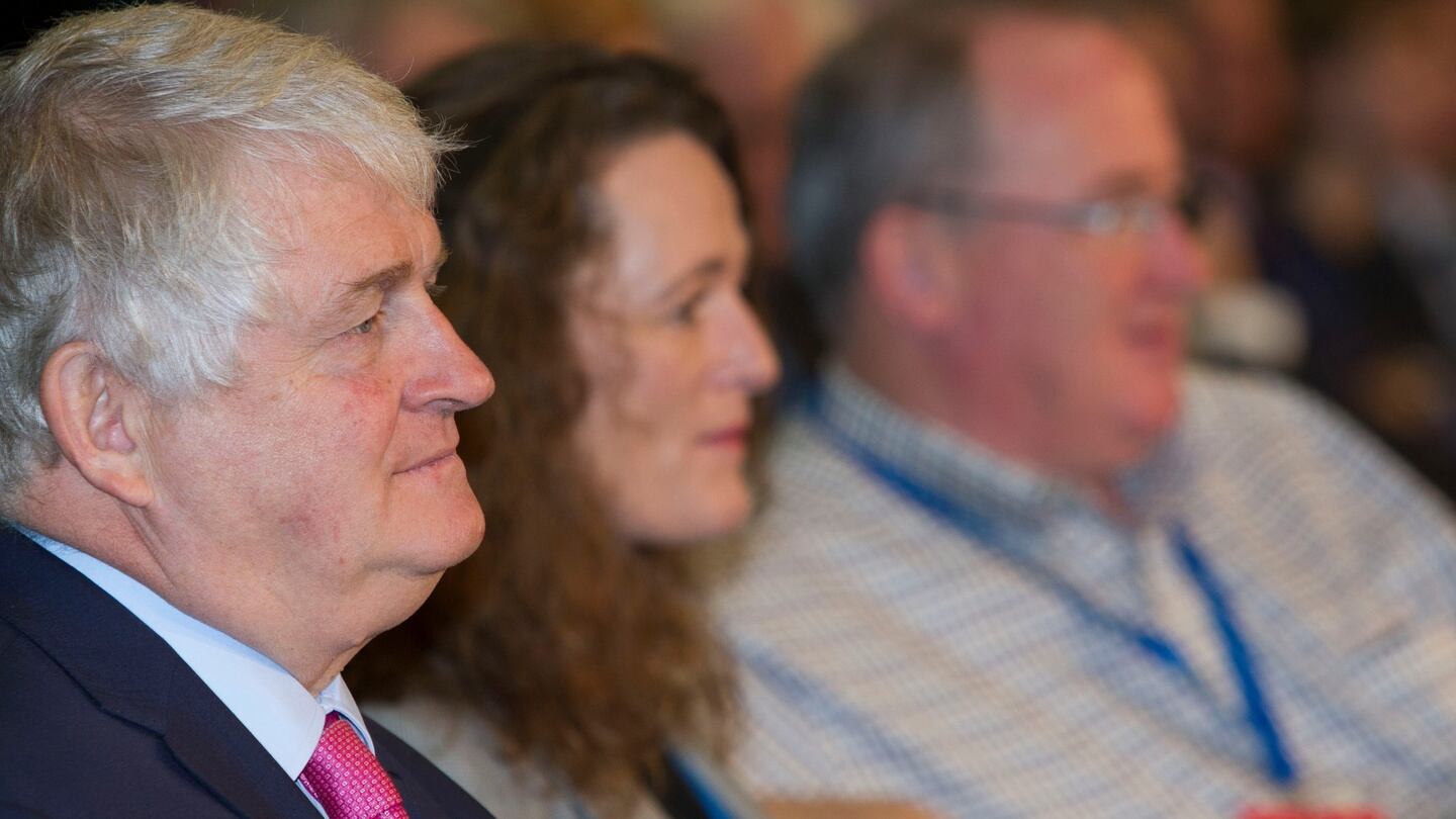 Businessman Denis O’Brien at the Global Irish Economic Forum in Dublin Castle. Photograph: Brenda Fitzsimons/The Irish Times